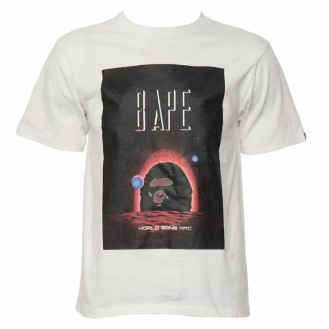 a bathing ape world gone mad t shirt